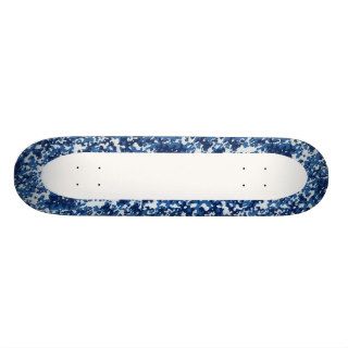 Digital Sky Blue Camouflage   with White Skate Boards