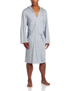 Tommy Bahama Men's Cotton Modal Jersey Robe, Chambray Stripe, XX Large at  Men�s Clothing store
