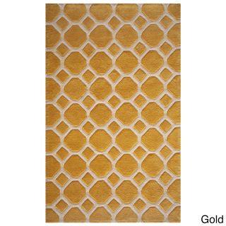 Hand tufted Honeycomb Polyester Rug (8 X 10)