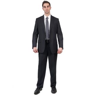 Mens Brushed Black Modern Fit 2 button Suit