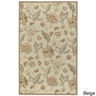 Hand hooked Shannon Transitional Floral Indoor/ Outdoor Area Rug (3 X 5)