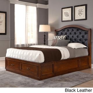 Home Styles Duet King Diamond tufted Platform Storage Bed Black Size King