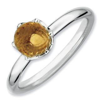 Stackable Expressions™ Citrine Briolette Ball Ring in Sterling