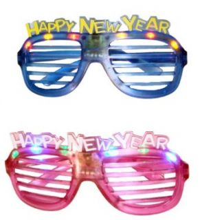 4x 2014 Flashing and Constant LED Light Glasses Must Have Items for New Years Eve Novelty Party Favors Kids Costume Sunglasses   Pack of 4 Toys & Games