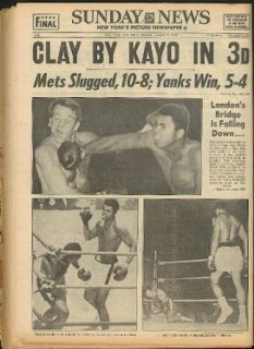 SUNDAY NEWS Cassius Clay Brian London Joe Namath Yankees Pat Nugent 8/7 1966 Entertainment Collectibles