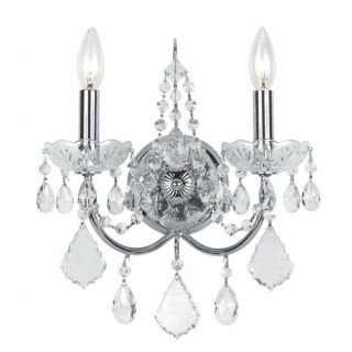 Imperial Chrome/crystal 2 light Wall Sconce