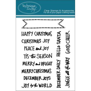 Technique Tuesday Clear Stamps 3 X4   Hello Santa Banners