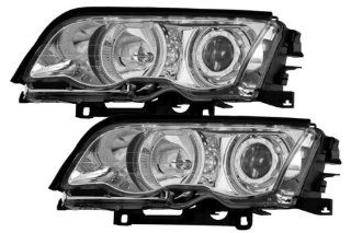 BMW 3 Series E46 Sedan Chrome LED Halo Projector Headlights Automotive