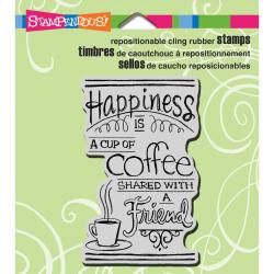 Stampendous Cling Rubber Stamp 3.5 X4 Sheet   Shared Coffee