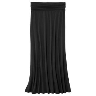 Mossimo Supply Co. Juniors Solid Fold Over Maxi Skirt   Black XS(1)