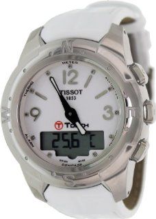 Tissot T Touch II Titanium Diamond White Leather Ladies Watch T0472204601600 Tissot Watches