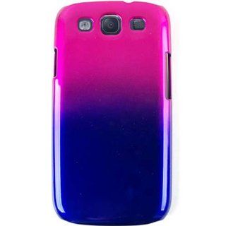 Cell Armor SAMI747 PC A005 EC Hybrid Fit On Case for Samsung Galaxy S III I747   Retail Packaging   Two Tones/Pink/Blue Cell Phones & Accessories
