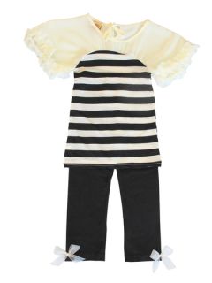 Striped Tunic Dress with leggings by Mia Belle Baby