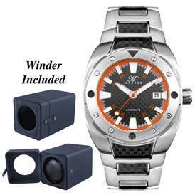 Magico W51562 ORANGE/W  Watches,Mens The Carbonmatic Automatic Carbon Fiber, Casual Magico Automatic Watches
