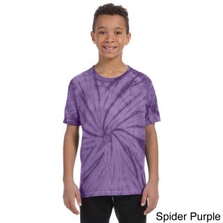 Tie dye Youth Cotton Tie dyed T shirt Purple Size L (14 16)