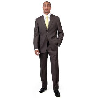 1st Universal Inc Mens Brown Modern Fit 2 button Suit Brown Size 36S