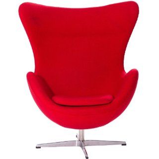 Glove Wool Lounge Chair in Red   Armchairs