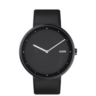 Alessi Out Time Leather Watch AL1300 Color Black