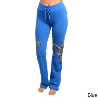Stanzino Stanzino Womens Rhinestone Detailed Lounge Pants Blue Size S (4  6)
