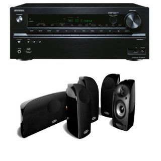 Onkyo TX NR737 7.2 Channel Network A/V Receiver Plus A Polk Audio TL250 High Performance Home Theater Speaker System Electronics