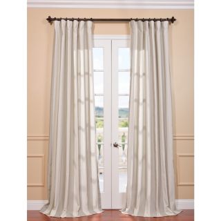 Bermuda Stone Stripe Linen Blend Curtain Panel