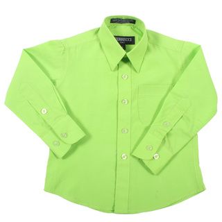 Ferrecci Boys Slim Fit Green Collared Formal Shirt