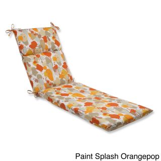 Pillow Perfect Paint Splash Outdoor Chaise Lounge Cushion