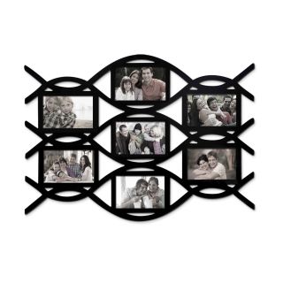 Adeco Adeco 7 opening Lace Style Picture Collage Frame Black Size 4x6