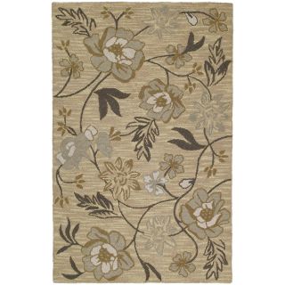 Lawrence Wheat Floral Hand tufted Wool Rug (96 X 13)