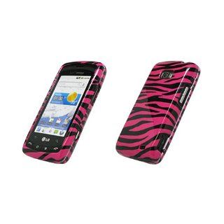 Black Pink Zebra Hard Case Cover for LG Ally VS740 Cell Phones & Accessories