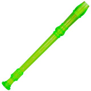Ravel Transparent Green Recorder With Cleaning Rod And Bag