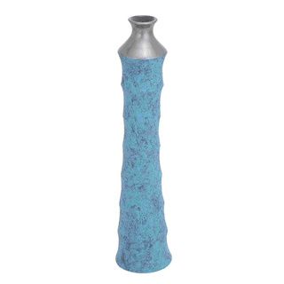 Modern Blue Ceramic Tall Vase