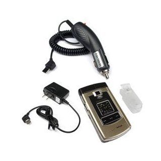 Samsung SCH U740 Accessory Bundle Kit   Rapid Car Charger + Home Travel Charge + Clear Snap On Crystal Cover Case W/ Belt Clip Cell Phones & Accessories