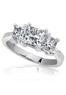 Diamond Me 6770 200 4  Jewelry,Womens 2ct TDW 3 Stone Princess Cut Diamond Engagement Ring, Fine Jewelry Diamond Me Rings Jewelry