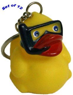 Waddlers Themed Snorkel Mini Rubber Duck Key Chain Party Gift Pack of 12  Other Products  