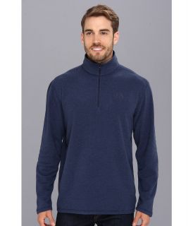 The North Face TKA 100 Stripe Glacier 1/4 Zip Mens Long Sleeve Pullover (Blue)