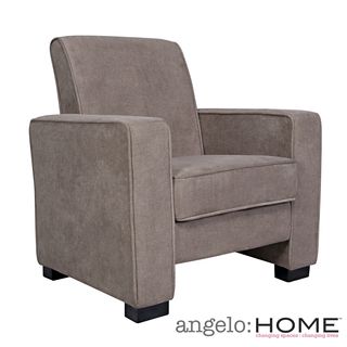 Angelohome Angie Parisian Tan/grey Velvet Arm Chair