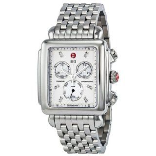 Michele Deco XL Diamond Chronograph Mother of Pearl Stainless Steel Ladies Watch MWW06Z000012 at  Women's Watch store.