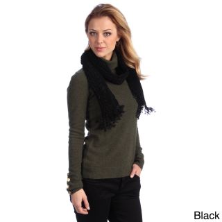 Womens Solid Crinkled Scarf