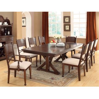 Furniture Of America Furniture Of America Descani 9 piece Brown Cherry Dining Set With Leaf Brown Size 9 Piece Sets