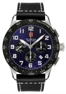 Swiss Army 241188.1  Watches,Mens Airboss Mach VI Automatic Blue Dial Black Leather, Casual Swiss Army Automatic Watches