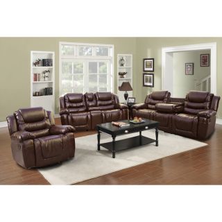 Mesa Brown Bonded Leather 3 piece Sofa Set