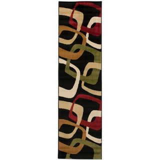 Contemporary Squares Multicolored Rug (2 X 73 Runner)