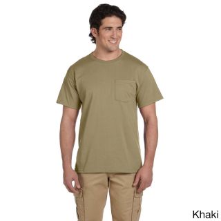 Jerzees Jerzees Mens 50/50 Heavyweight Blend Pocket T shirt Khaki Size XXL