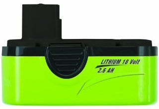 Earthwise BL91026 18 Volt Lithium Ion 2.6 Amp Battery  Cordless Tool Battery Packs  Patio, Lawn & Garden