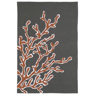 Indoor/ Outdoor Luau Brown Coral Rug (2 X 3)
