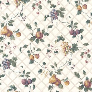 Magnolia White Harlequin Fruit Trail Wallpaper