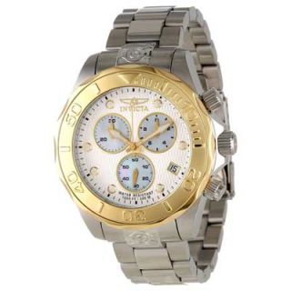 Mens Invicta Pro Diver Chronograph Watch with Silver Dial (Model