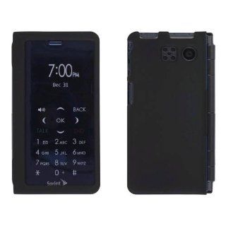 Sprint Two piece Soft Touch Snap On Case for Sanyo Innuendo SCP 6780   Black Cell Phones & Accessories