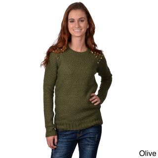 Journee Collection Journee Collection Juniors Long sleeve Scoop Neck Sweater Green Size S (1  3)